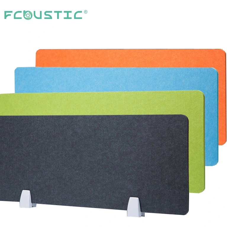 100% Recycle Polyester Fiber Pet Felt Acoustic Panels Sound Proof Grooved Return Desk Screen Divider