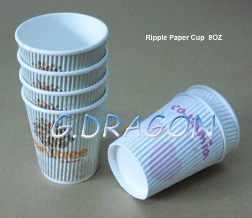 1.5-32 onzas de bebida caliente de vasos de papel con tapas (RPC-001).