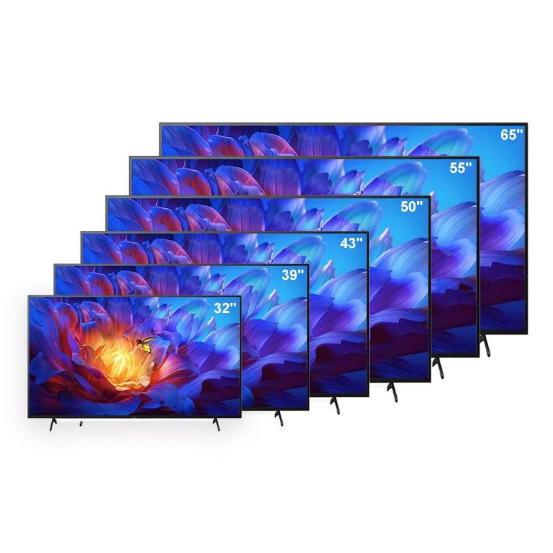 Commerce de gros 32"39"43"50"55"65" LCD LED HD écran de projection 4K de télévision TV Android Factory bureau pas cher Hôtel accueil de la télévision