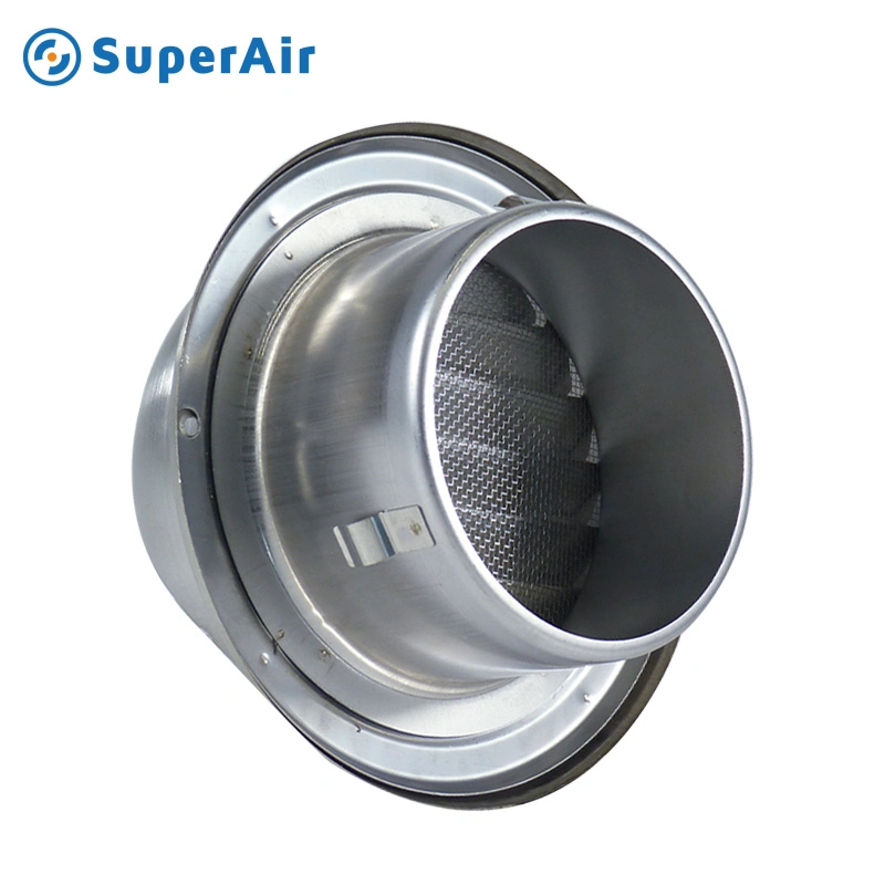 HVAC Stainless Steel Metal Round Vent Louvres with Mesh