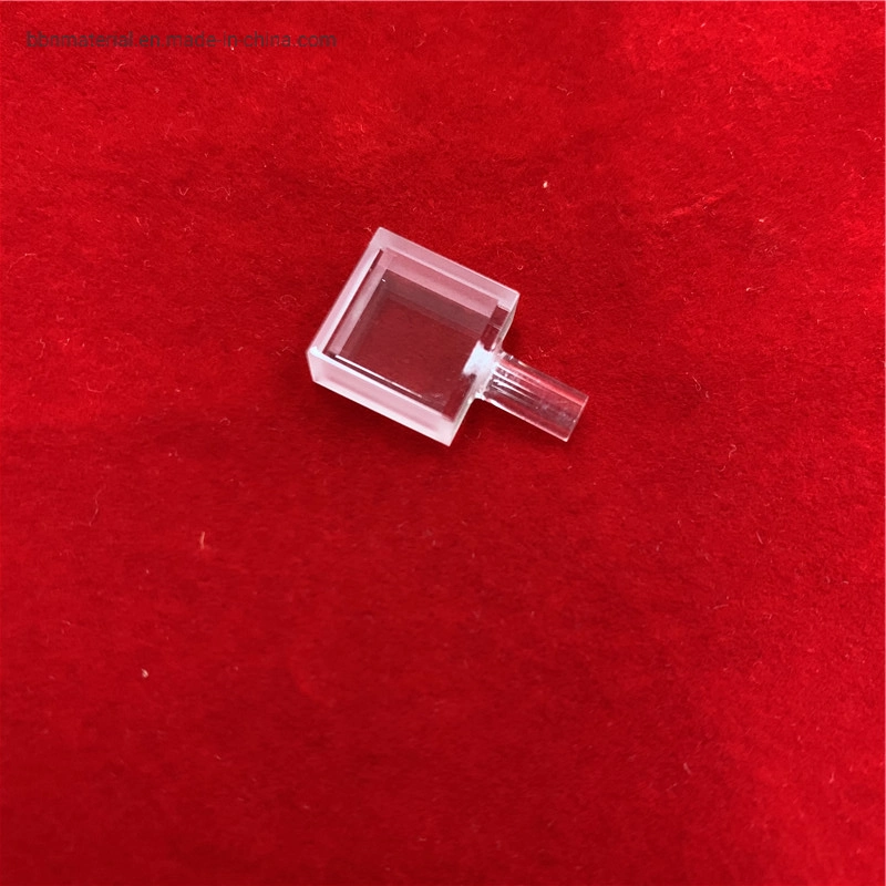 High Precision Optical 22mm Laboratory Customized Quartz Flow Cuvette Quartz Square Cuvette for Environmental Monitoring