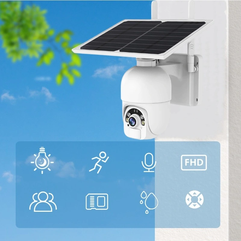 2MP 4MP Waterproof CCTV PIR Sensor Security CCTV Solar WiFi Camera