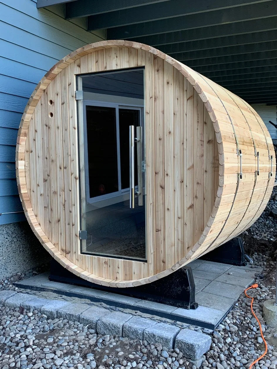 European Pine Steam Barrel Sauna Rooms