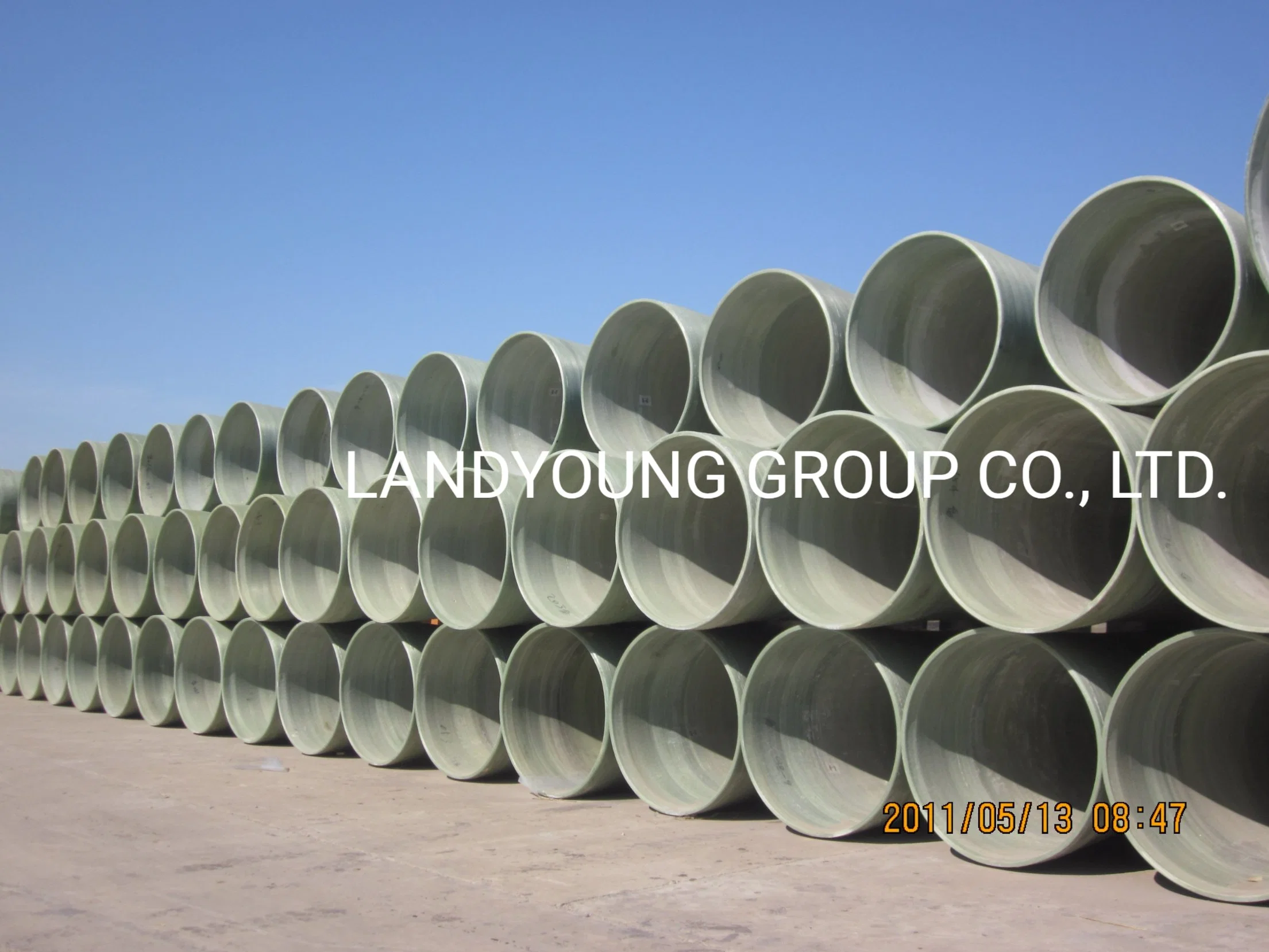 Continuous Filament Winding Process GRP Pipe FRP Storm Water/Agriculture Irrigation Pipe