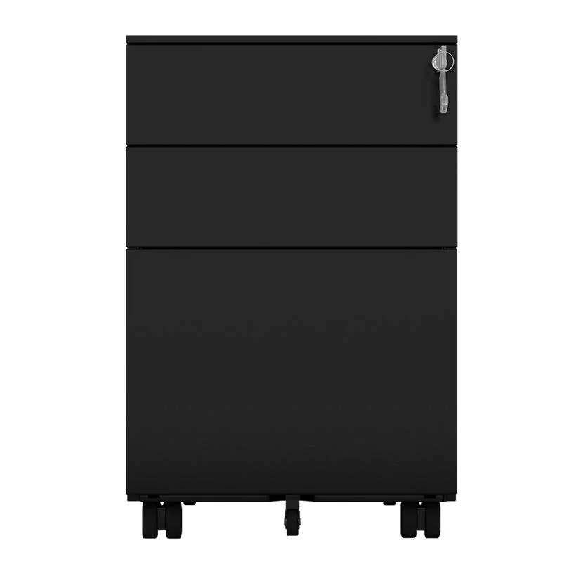 Metal Office Mobile Filing Storage 3 Drawer Cabinet Modern Design Pedestal Metal Movable File Cabinet