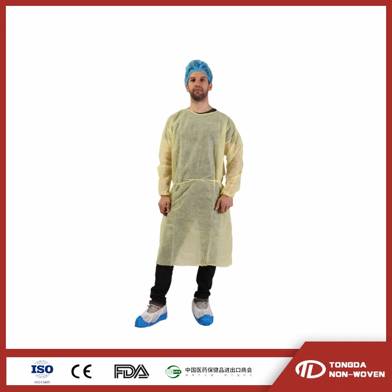 Disposable Medical Uniform PP Nonwoven Isolation Gown for Hospital Use