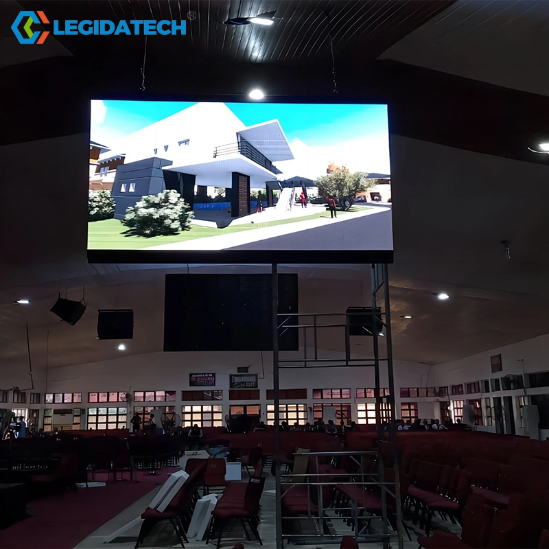 Legidatech pantalla LED de instalación fija interior P2,5 P3,91 P4,81 fija LED Videotron Iglesia Sala de Conferencias uso pantalla LED