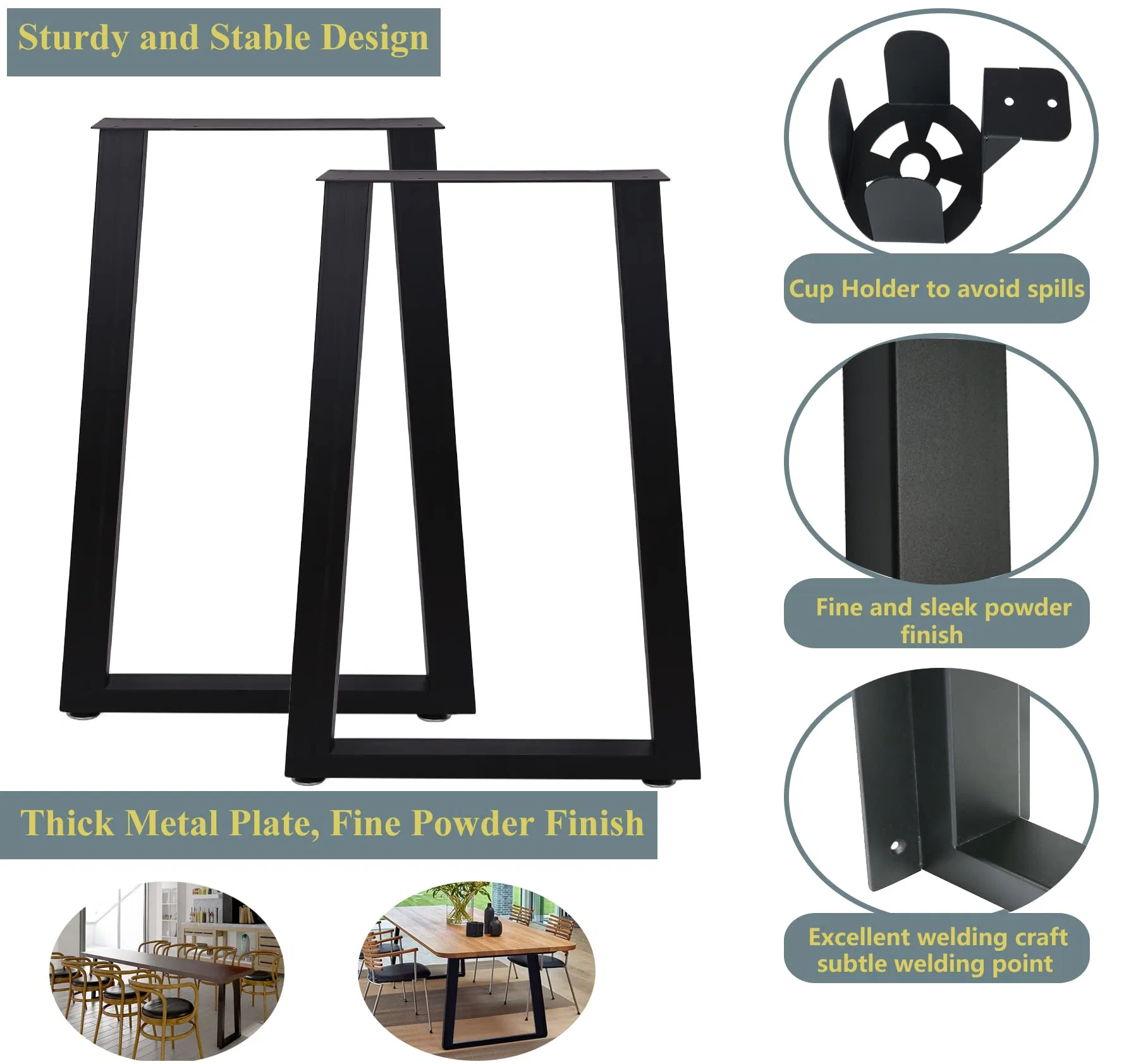 Großhandel Tisch Metall Kunststoff Stahl Möbel Sofa Einstellbare Beine Füße Teile Möbel Hardware Zubehör
