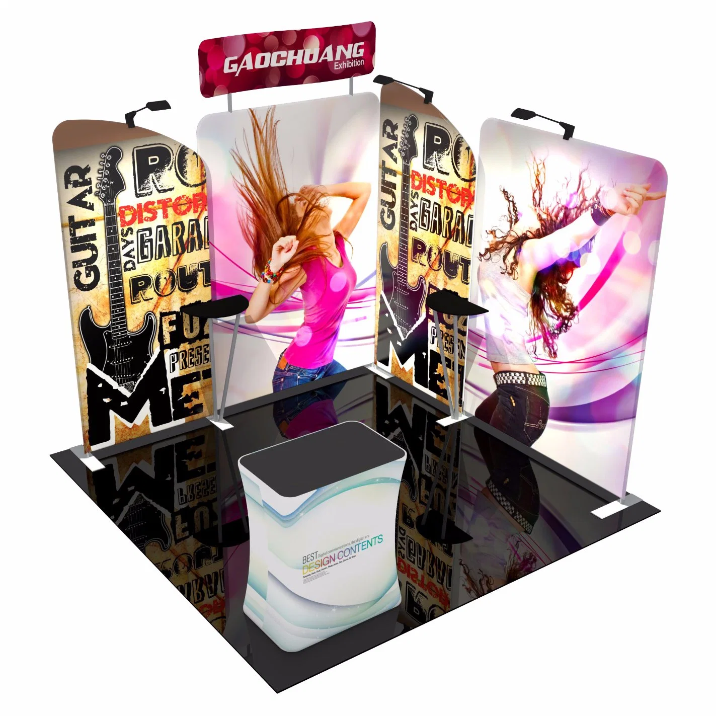 10FT Wide Straight Ez Wave Tube Display Banner Stand