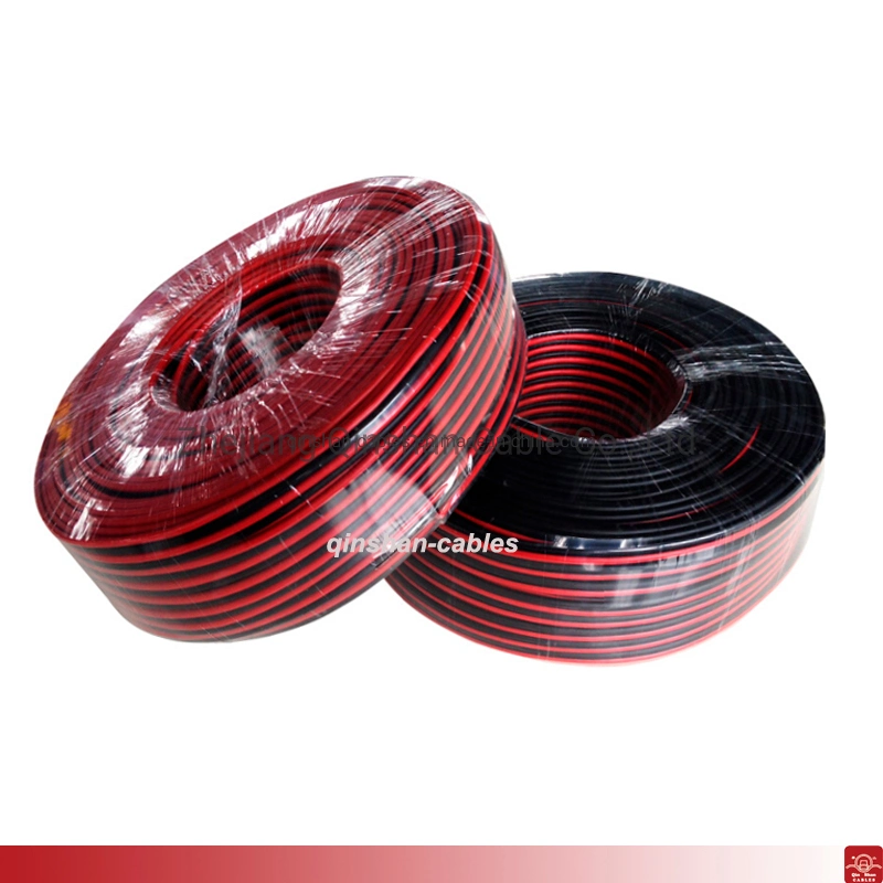 High quality/High cost performance Spool Package Plastic Drum Package 2X0.5mm 2X0.75mm Red Black OFC Parallel Speaker Wire
