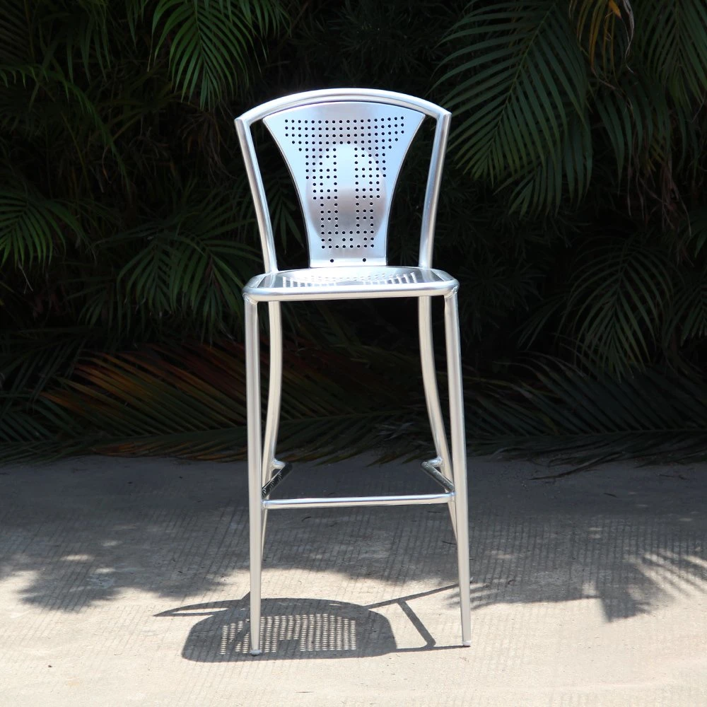 Home Garden Restaurant Steel Aluminum Lightweight Dining Chair Outdoor Furniture