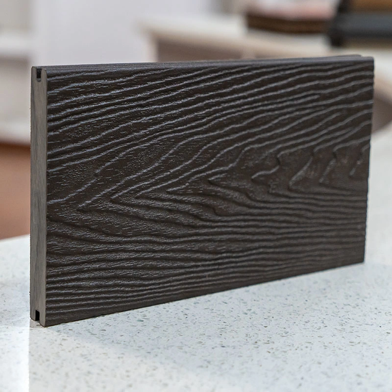 Piso de madeira 3D com relevo WPC para pátio, com deck, WPC, à prova de água Decking / Terraço pavimentos / Solid Hard Wood Board