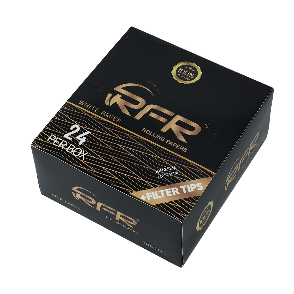 Wholesale/Supplier Black Rfr Rolling Paper Kingsize Rice Paper 33leaves with Tips