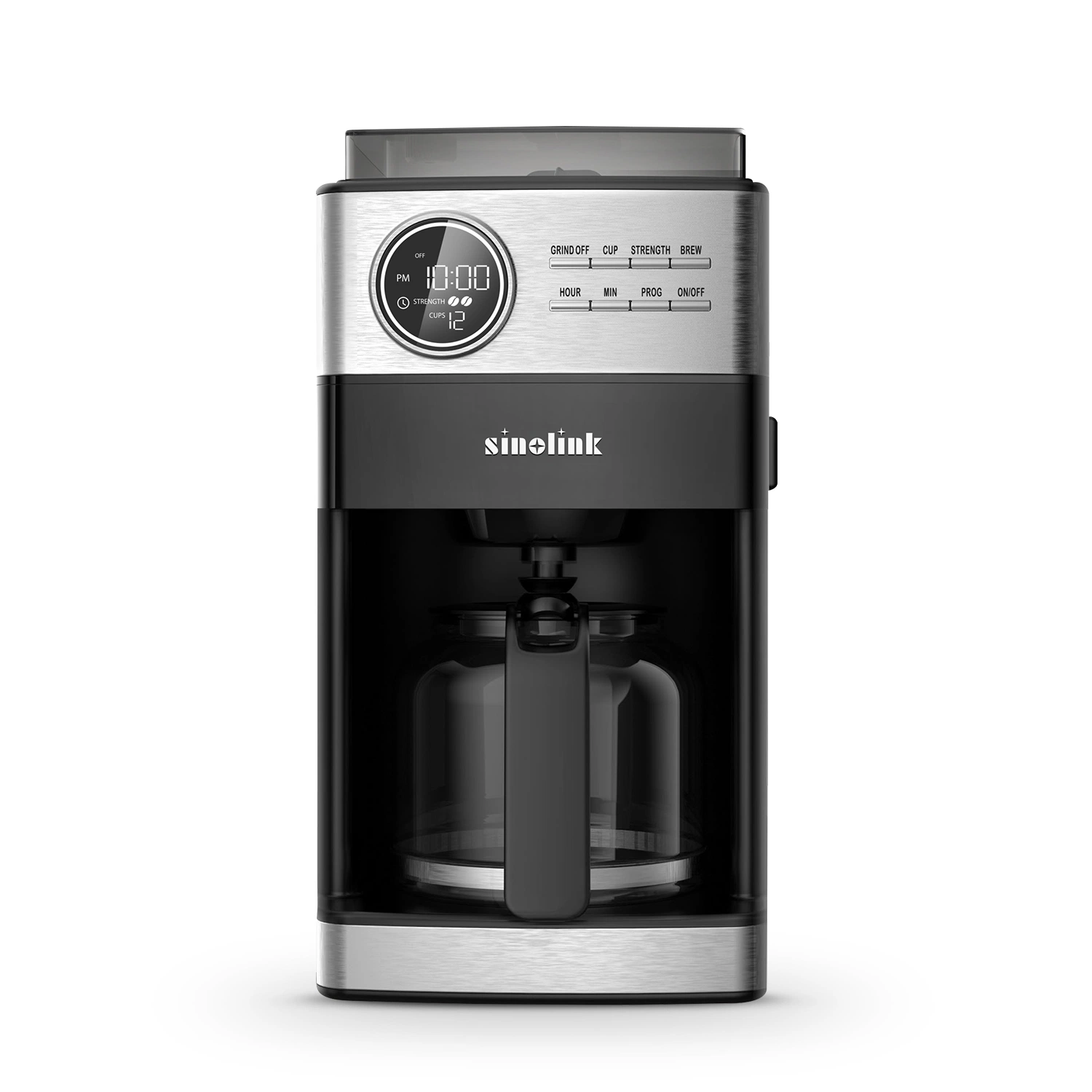 Programmierbare Kaffeemaschine für 12 Tasse mit automatischer Mahlgrate und Brühfunktion