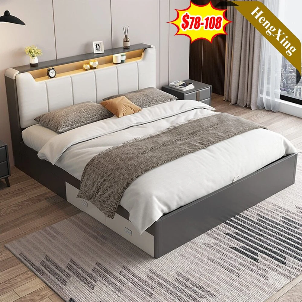Оптовая цена Мебель для спальни Современный дизайн Кожаная ткань Детские Диван, большая двуспальная кровать