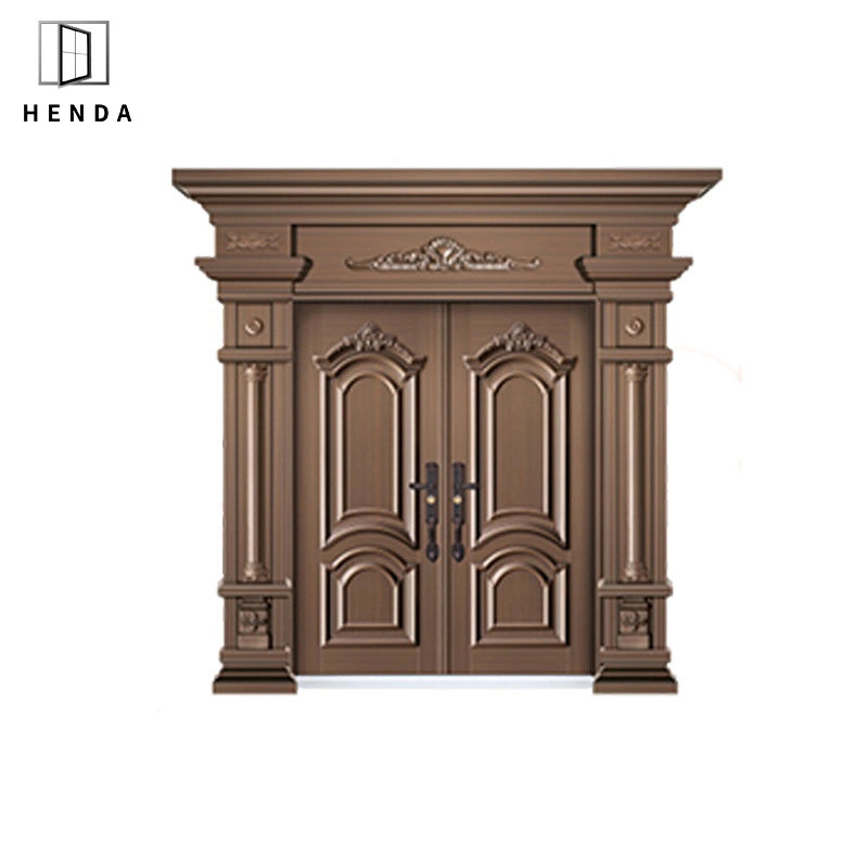 Aluminum/Copper Main Entrance Door with Door Head Luxury Design Classic Style for Export