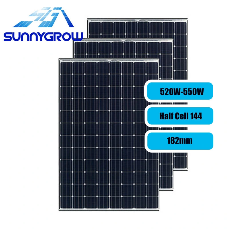 Monocrystalline Silicon Half Cut Cell 520W-550W Good Price Panels PV Module Manufacture