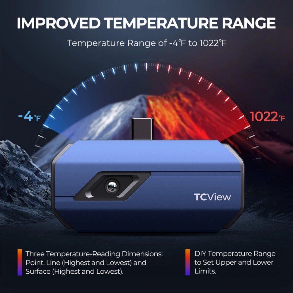 Topdon Factory Supply TC001 Qianli Supercam 3D Binokular Ai Infrarot Al Wärmebildkamera mit optischer und thermischer Bispektrum-Wärmebildkamera für Leiterplatten T