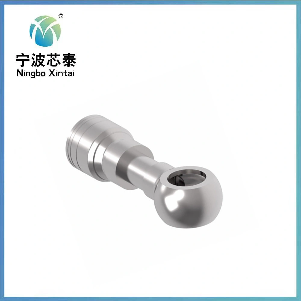 Auto and Motorcycle Galvanized Crimp Style Hydraulic Banjo Fitting Female Brake Hose Fitting for Brake Hose Assembly