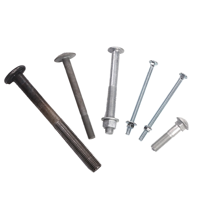 DIN603 Flat Head Metric HDG Hot Dipped Galvanized Carriage Bolt and Nut