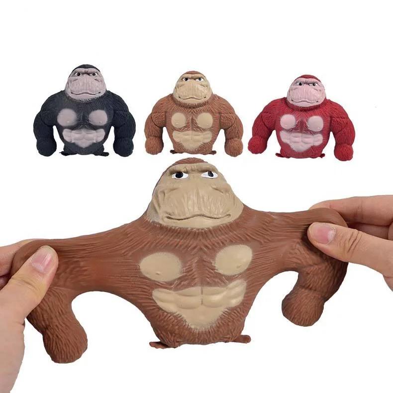 Tiktok New Arrival Novelty Creative Squishy Stress Relief Balls Vent Monkey Gorilla Stress Relief Toys Chimpanzee Toy for Kids