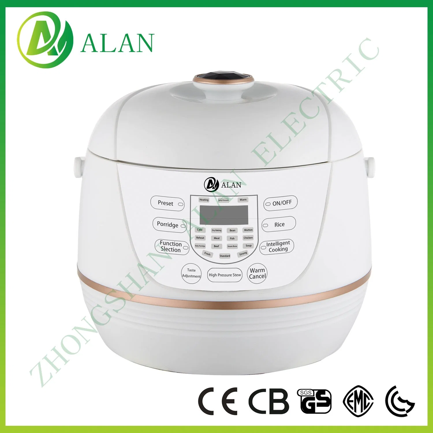 BEST Seller 6qt multifonction pression électrique riz Cooker 220V avec Panneau de commande tactile IMD