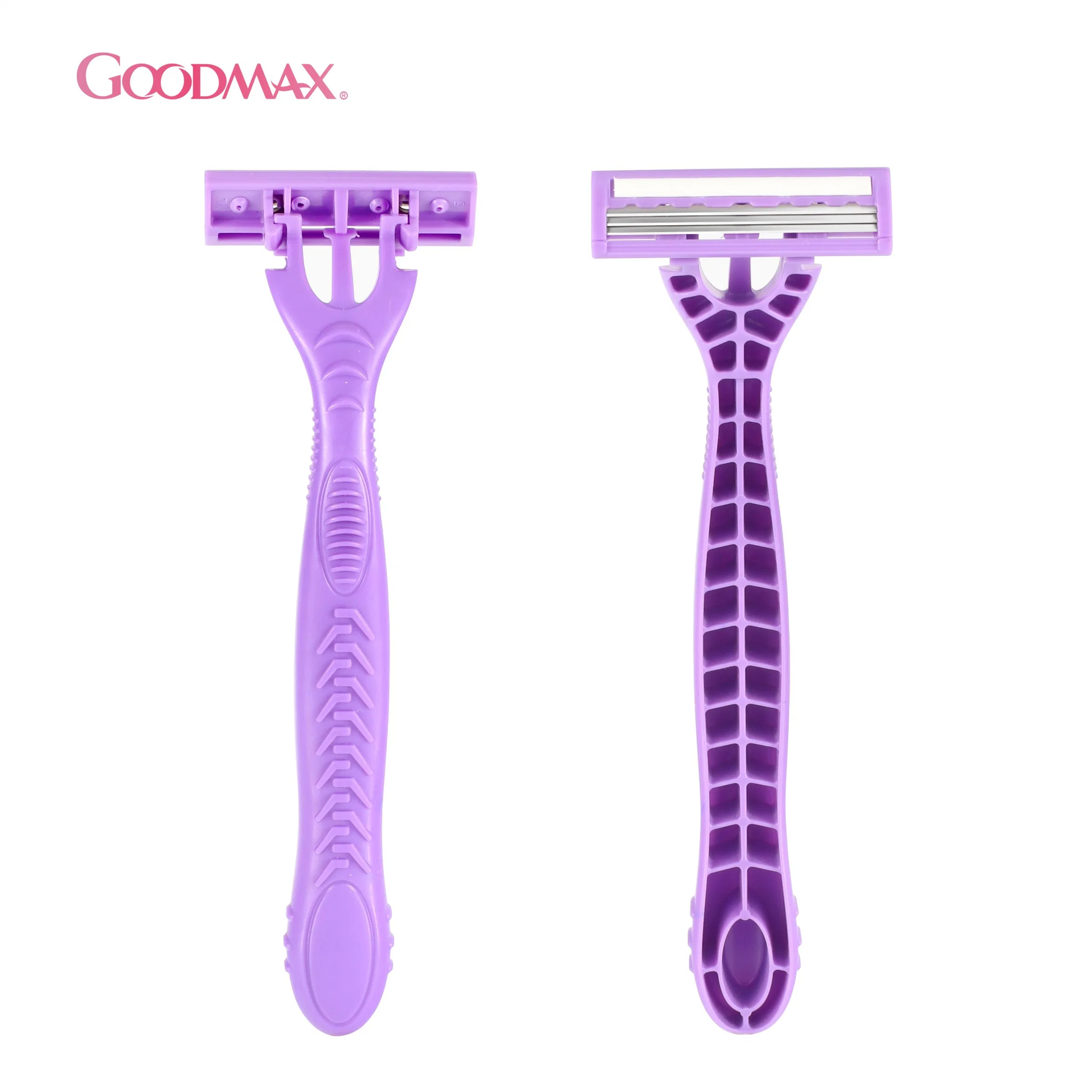 Popular Economically Triple Blade Razor with Plastic Handle