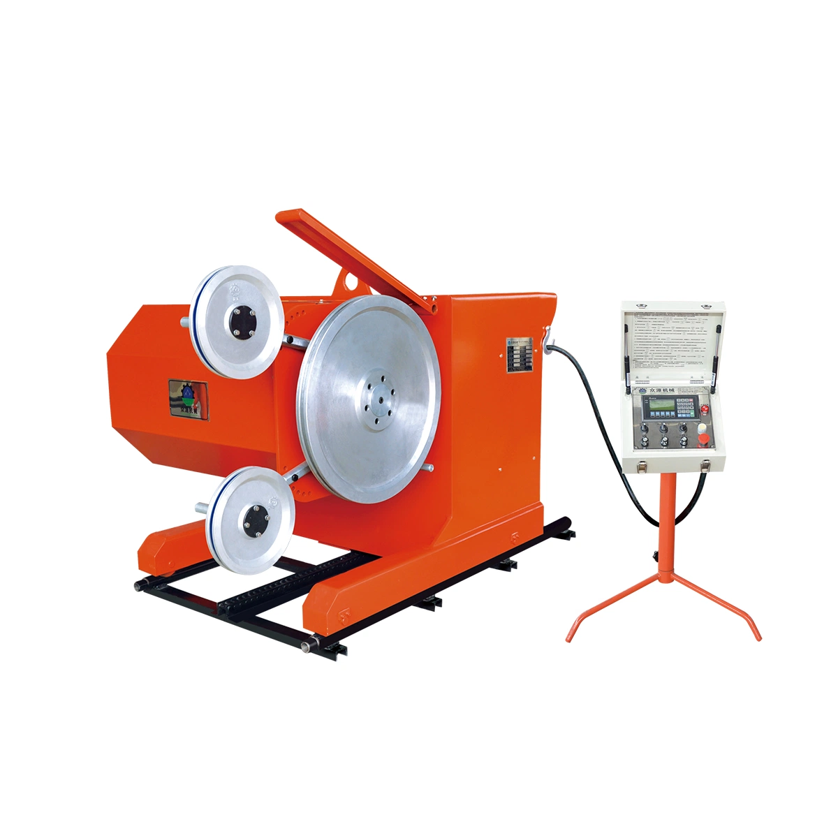 Relaible 2 Inverters Control Marble Stone Cutting Diamond Wire Saw Machine