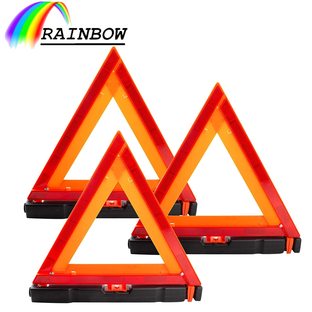 Universal Vehicle Auto Accessories Red/Orange Roadside Reflective Foldable Safety Emergency/Warning Triangle