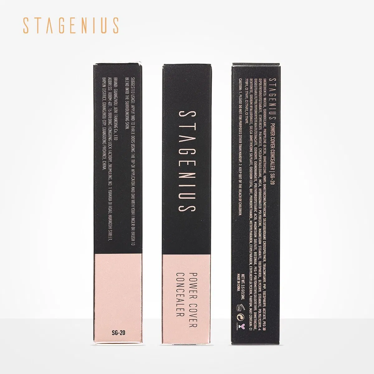 Stagenius Medium&amp;High Liquid Concealer, Light&amp;Silky, Natural&amp;Flawless, Langlebig Wasserdicht