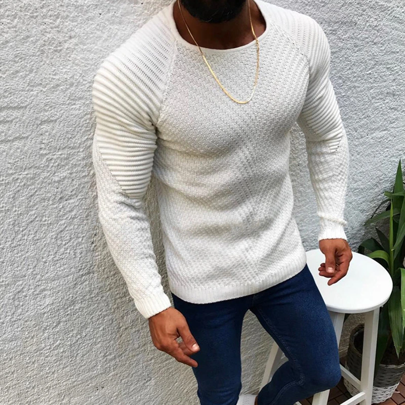 Men's Thin Pullover Sweater Casual Turtleneck Plus Size Sweaters for Men