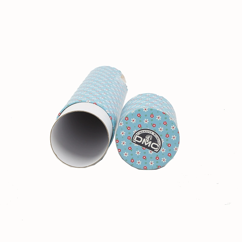 Custom Design Cylindrical Large Paper Cardboard Perfume Bottle Tube Box Luxury Hot Foil Stamping Black Tube Packaging