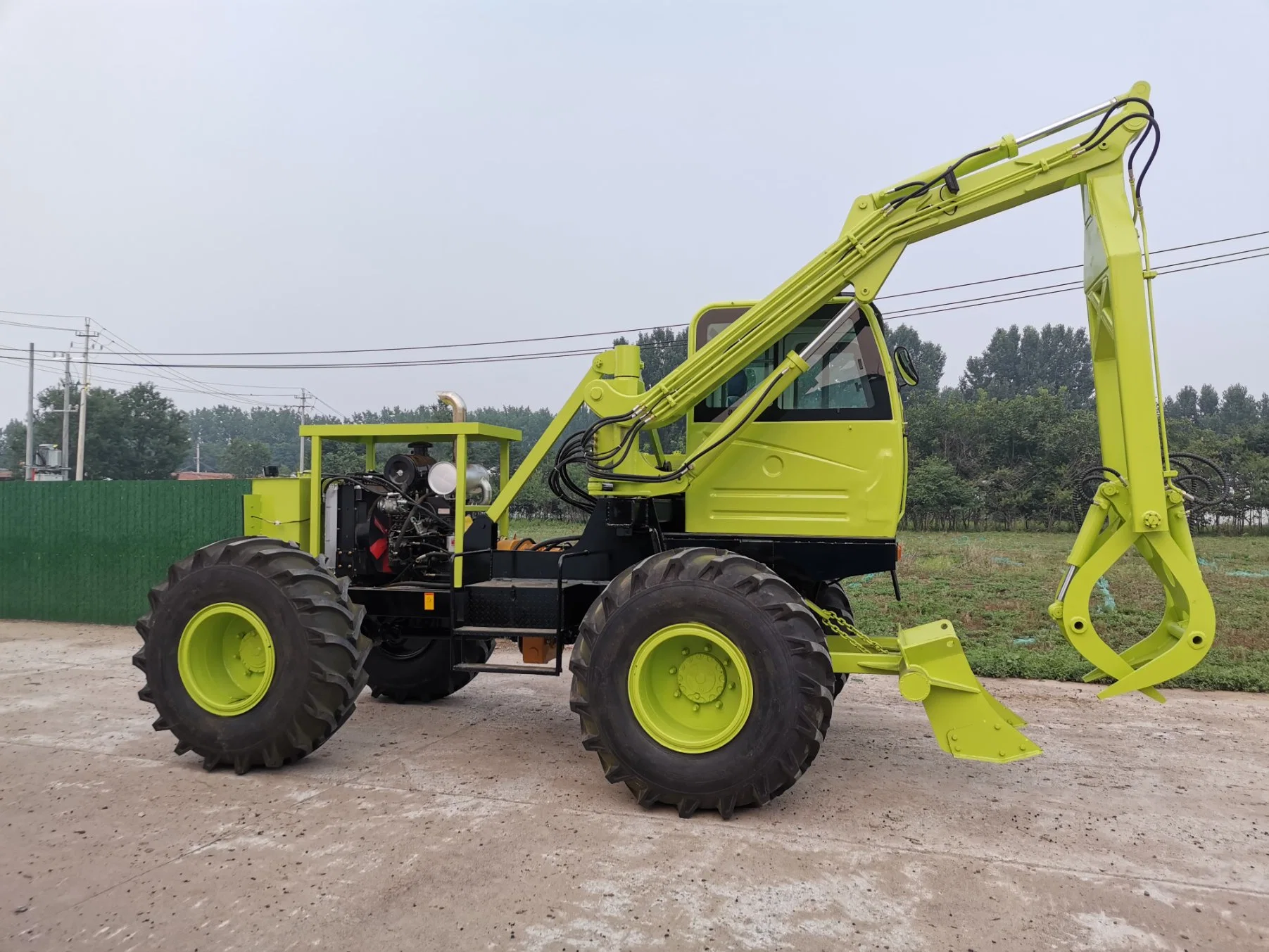 Venta de armas de elevación hidráulica pequeña Grab Registro conectar la pinza de madera campana pala cargadora de caña de azúcar de la maquinaria agrícola