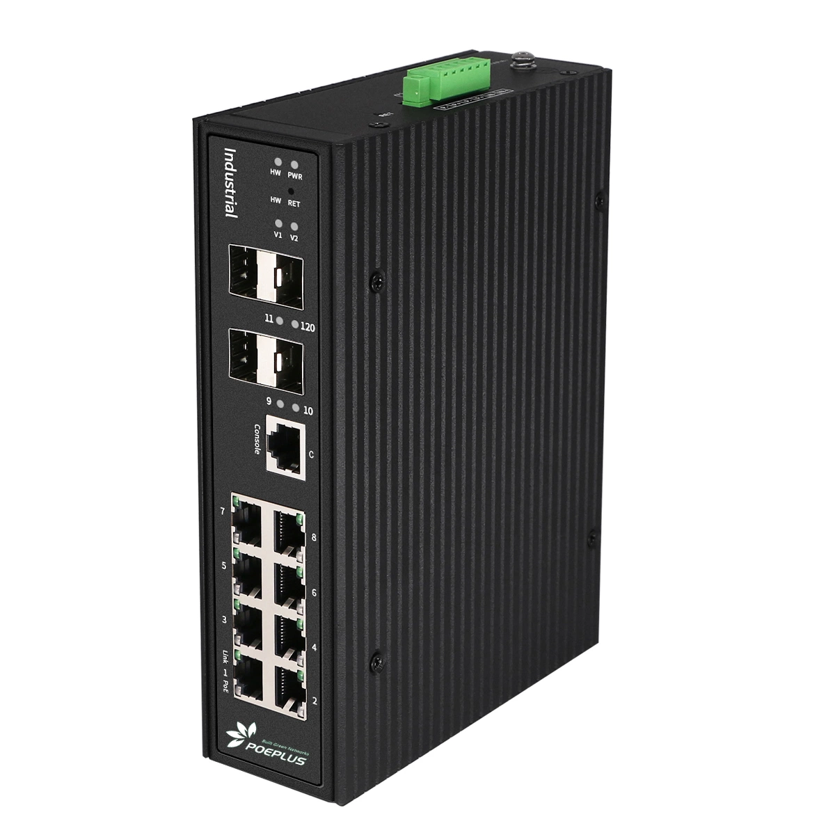 8 Ports Industry Poe Switch with 4X10g SFP+ Uplink L3 Managed
