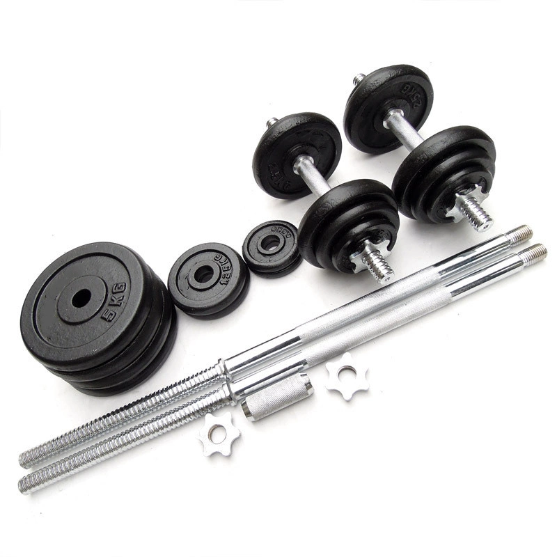 Wholesale Multi function Workout 50kg Black Paint Barbell poids réglable Soulevez la cloche