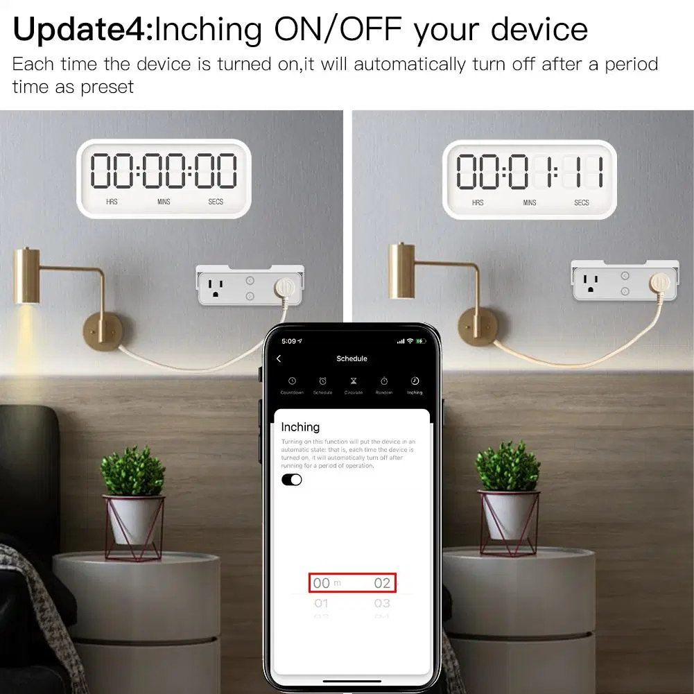 Plug Hardware Wi-Fi Tuya Smart Us Outlet Extender Multi Plug Socket