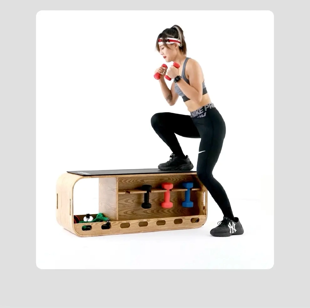 2021 Newest Multi Functional Dumbbell Rack with Wood Material