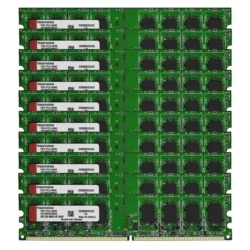 2GB DDR2 800MHz PC2-6400 DIMM Desktop RAM 240pin 1.8V Non Ecc Bulk/Lot RAM Memoria Both Intel and AMD Are Compatible