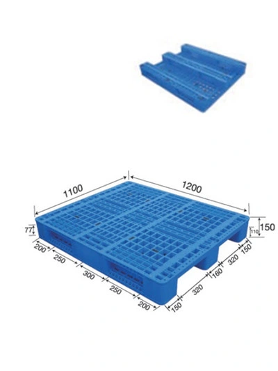 Un seul côté Heavy Duty palette plastique avec du métal renforcée pour rayonnage