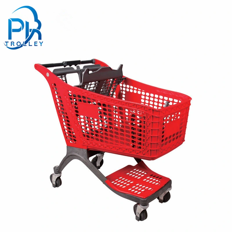 Whole HDPE Material Plastic Trolley on Wheels