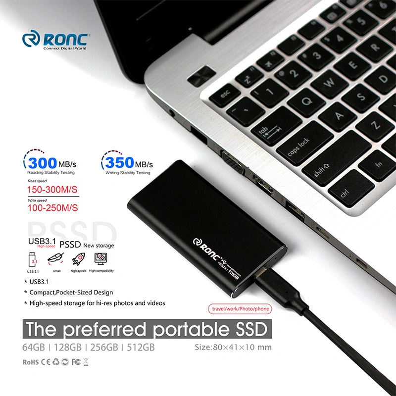 Portable SSD 250GB Hard Drive 500GB HDD Type-C SSD Extern USB3.1 USB3.0 External Solid State Disk for Laptop PC