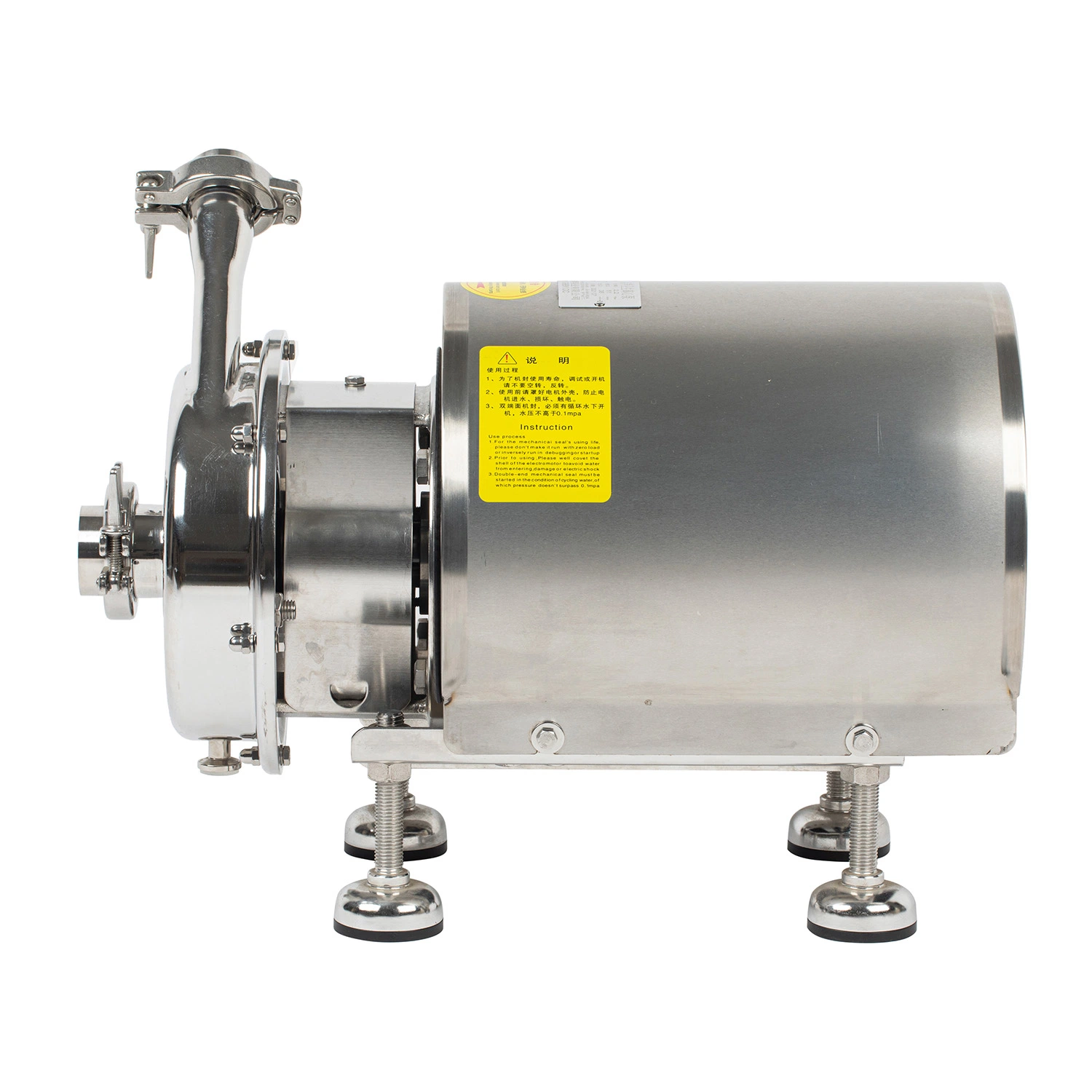 2.2kw Stainless Single Stage Sanitary Centrifugal Water Pump Dairy Pump with Electric Motor