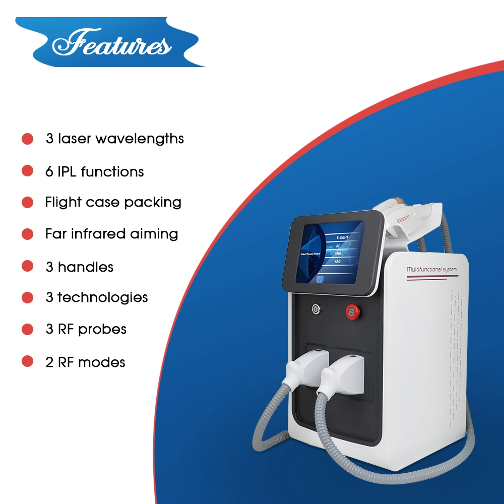 3 in 1 Hair Removal Machine Q Switched ND YAG Laser RF Device High quality/High cost performance  Laser Machine for Commercial