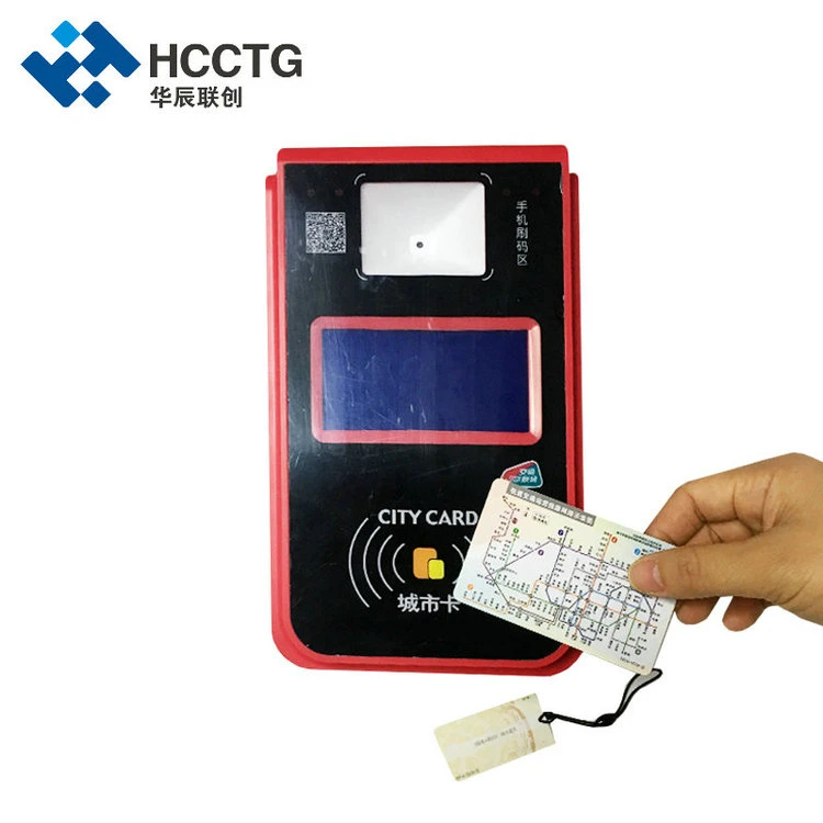 Qr Code RFID NFC Card Reader GPS Bus Ticketing Validator Vending Conductor Machine P18-L2