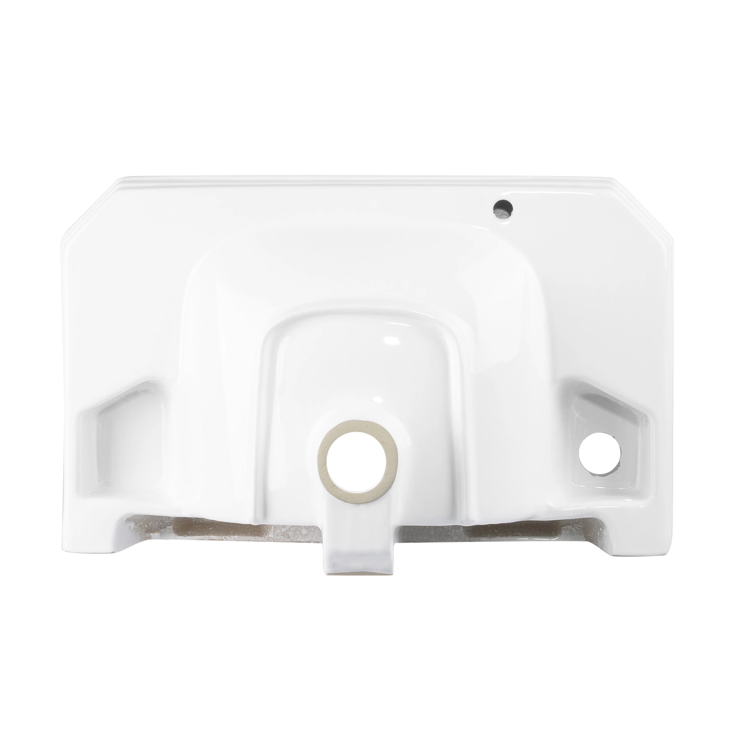 Bathroom Lavatory Sanitary Ware Ceramic Cloakroom Glassy White Rectangle Wall Mount Furniture