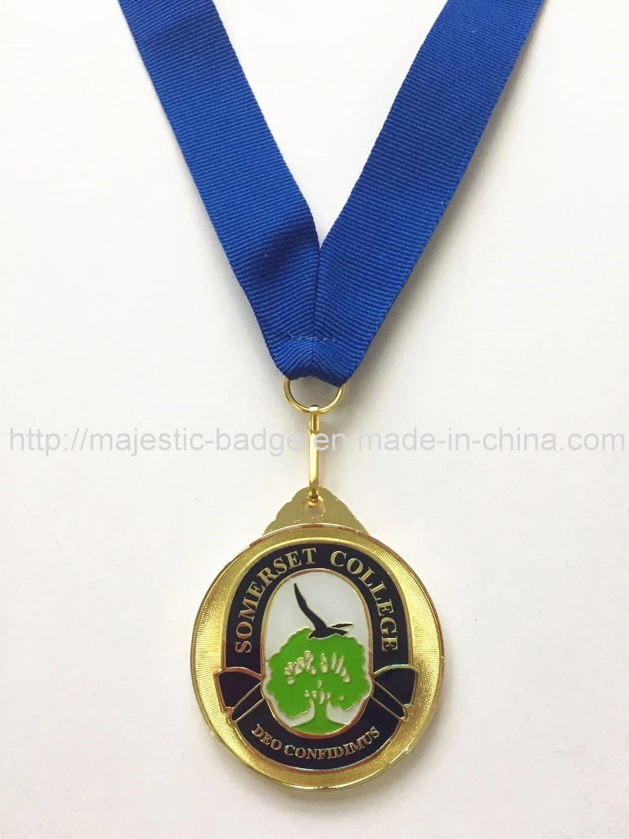 Customized Gold Plating Zinc Die Cast Metal Award Medallion