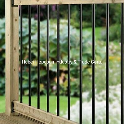 Fabrik Preis Gerade Black Metal Deck Baluster Deck Rail Panel Spindeln