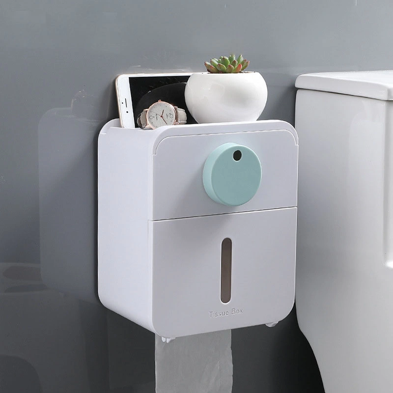 Упаковка для туалетной бумаги Creative Roll Holder Bathroom Настенный держатель для водонепроницаемой ткани