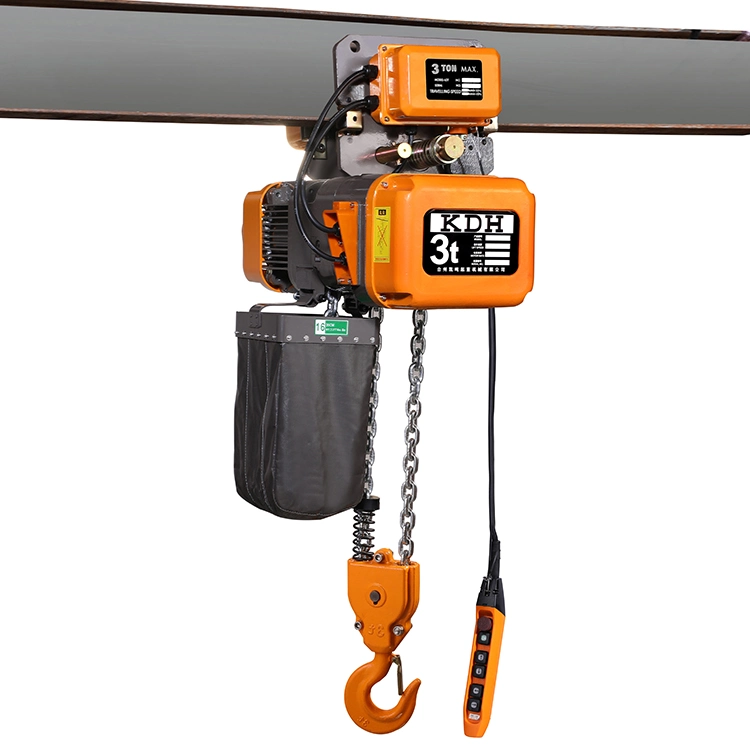 High Quality Electric Chain Hoist with Remote Control 1-5 Ton Chain Block Trolley Type Lifting Slings