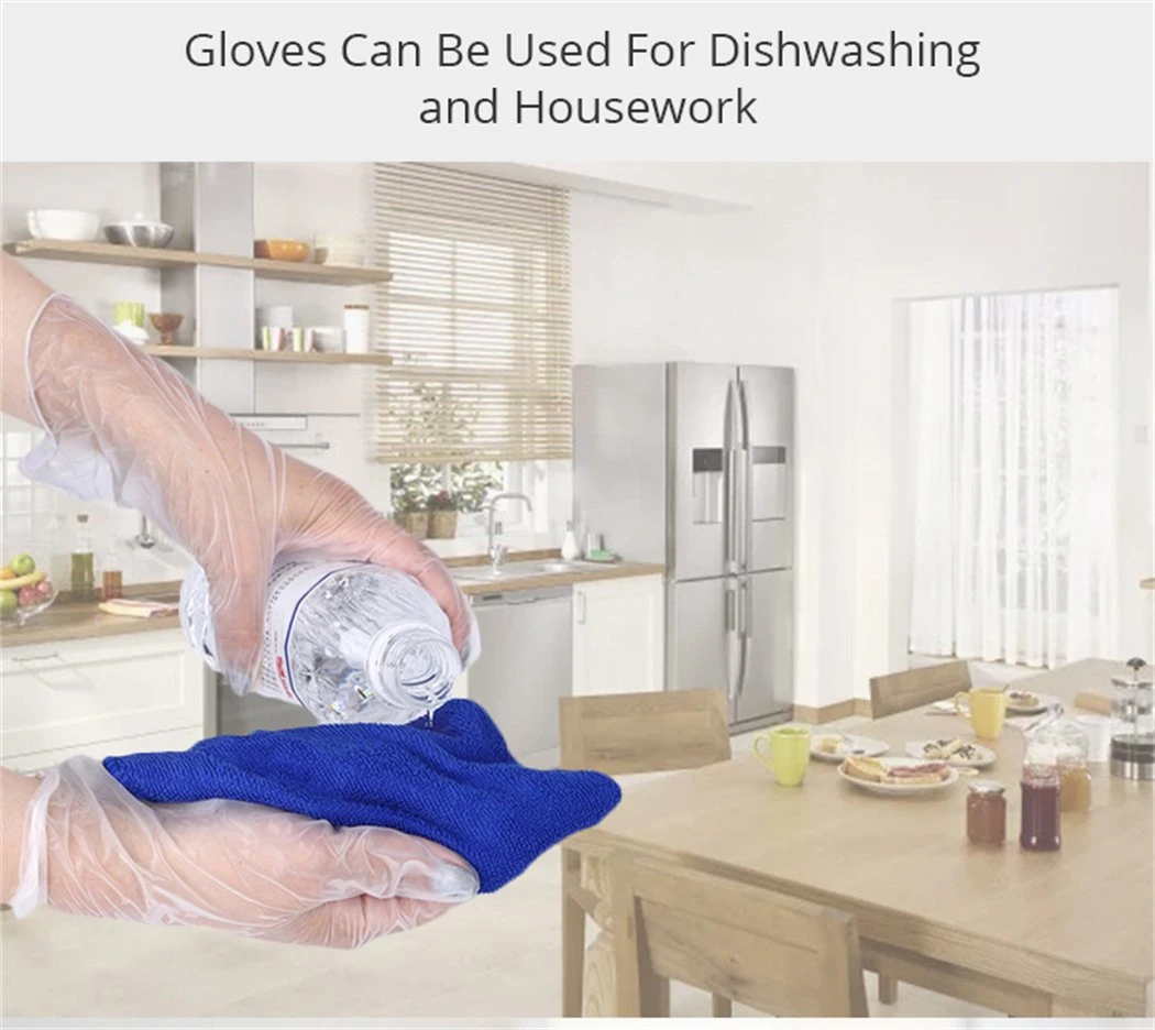 Examination Industrial Dishwashing Kitchen Work Garden Latex Free Disposable PVC Vinyl Gloves